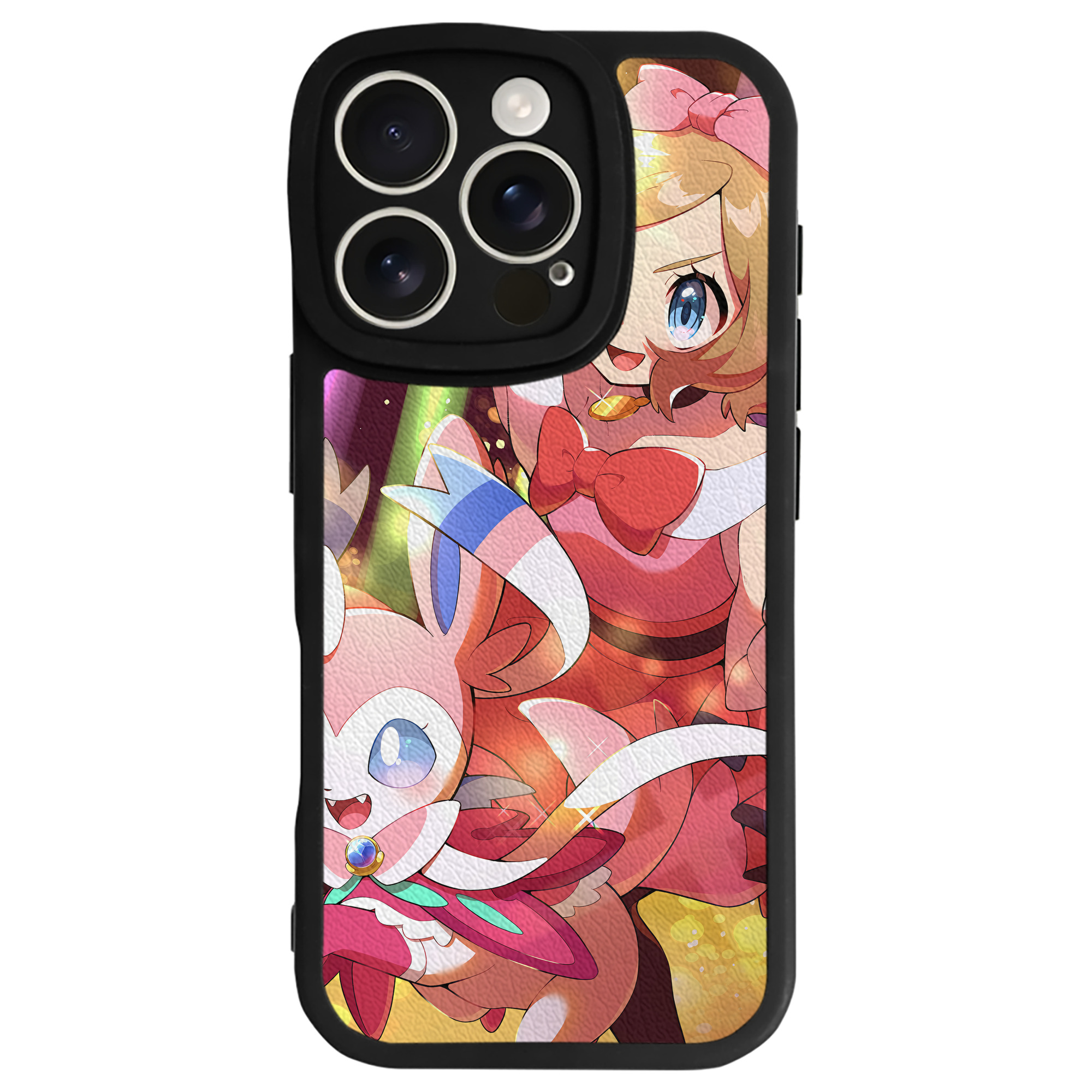 （画像用） ポケットモンスター Pokémon 【iPhone 16シリーズ対応】シリコンスマホケース（レザー調） 材質：シリコン